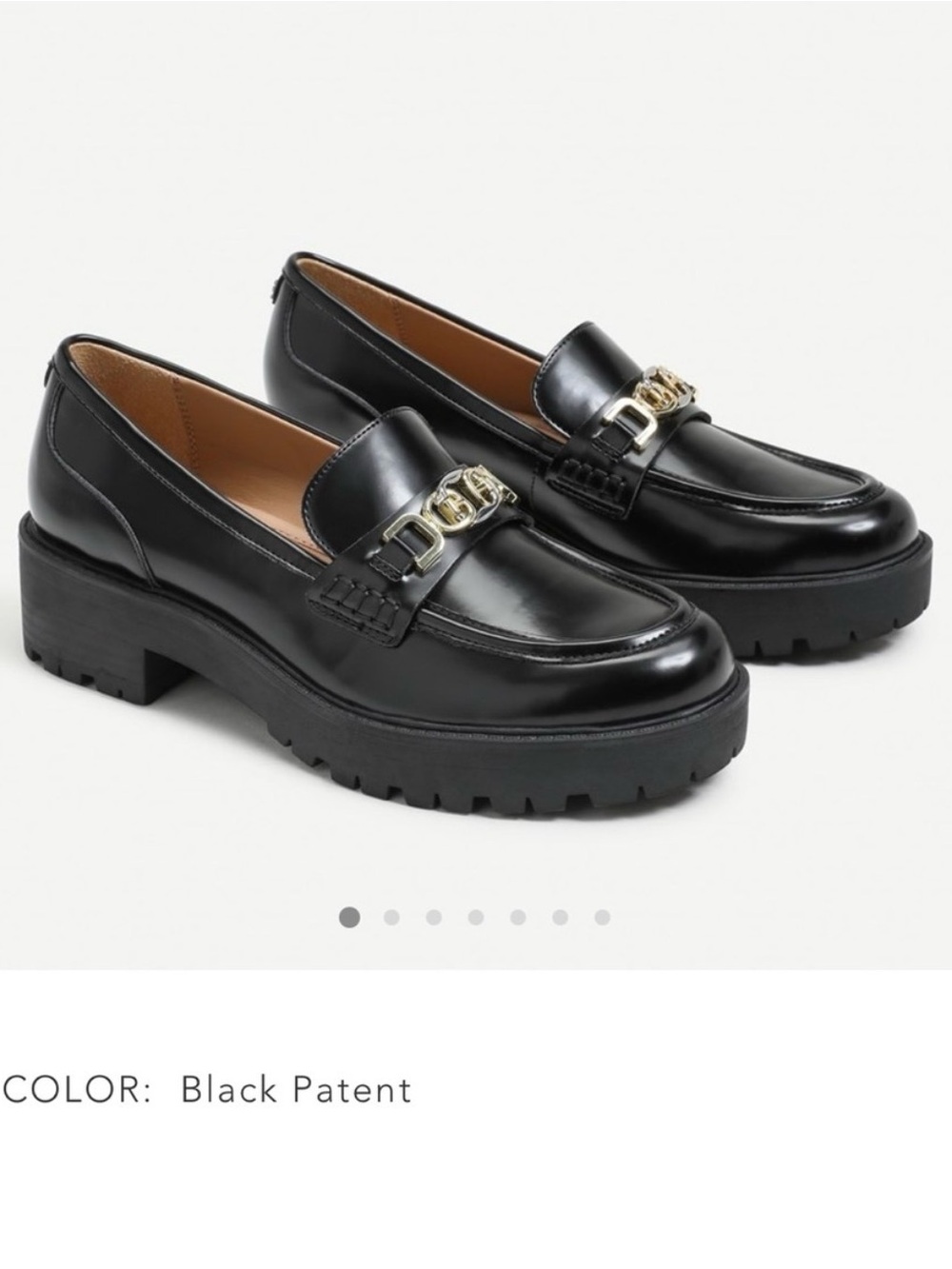 Sam Edelman Teagan Lug Sole Black Patent Loafers